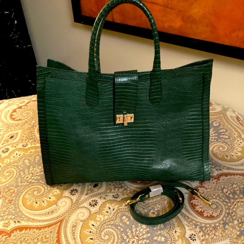 Genuine Leather Green Claudia Firenze Purse